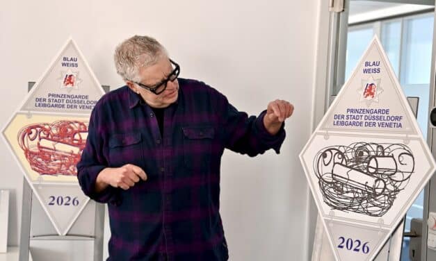 Sessionsorden 2026 der Prinzengarde Blau‑Weiss – Entwurf von Markus Oehlen