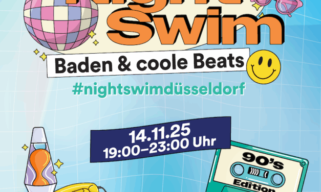 Disco-Feeling im Wasser: Night Swim im Gartenhallenbad Unterrath