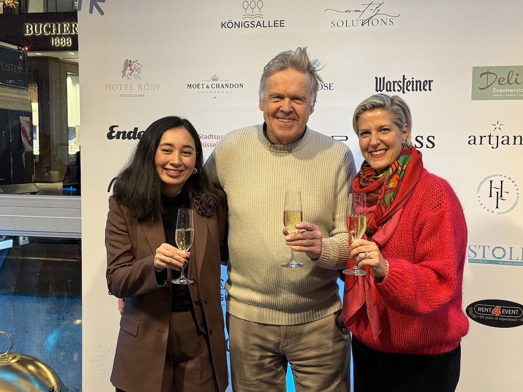 Freuen sich auf den neuen Weihnachtsmarkt: (v.l.) Sarah Aslan-Lohmann, Event-Ly Solutions, Peter Wienen, Vorsitzender der IG Kö-Anlieger, und Andrea Greuner, Geschäftsführerin IG Kö-Anlieger © Manfred Fammler