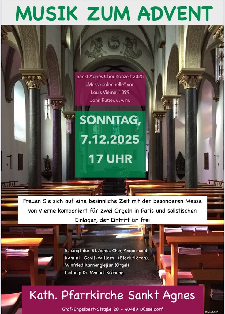 Plakat: St. Agnes Chor Angermund Plakat: St. Agnes Chor Angermund