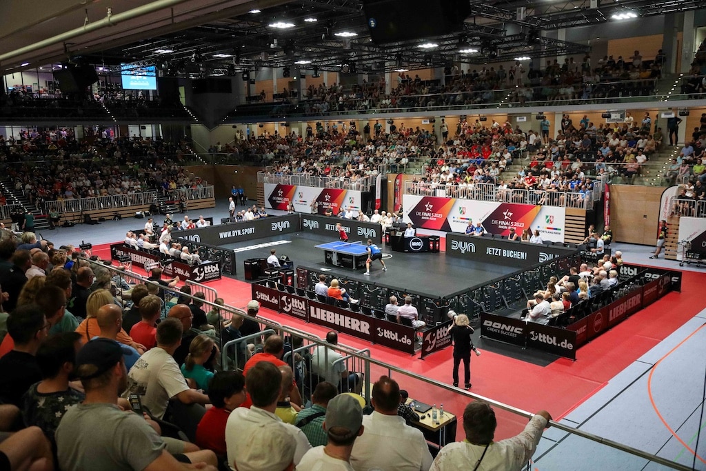 Symbolbild: Timo Boll (Borussia Düsseldoerf) - Die Finals 2023 Rhein-Ruhr - Tischtennis 09.07.2023 in Düsseldorf. © D.SPORTS/Kenny Beele